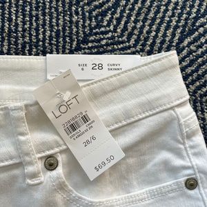 Loft White Skinny Jean Sz 6